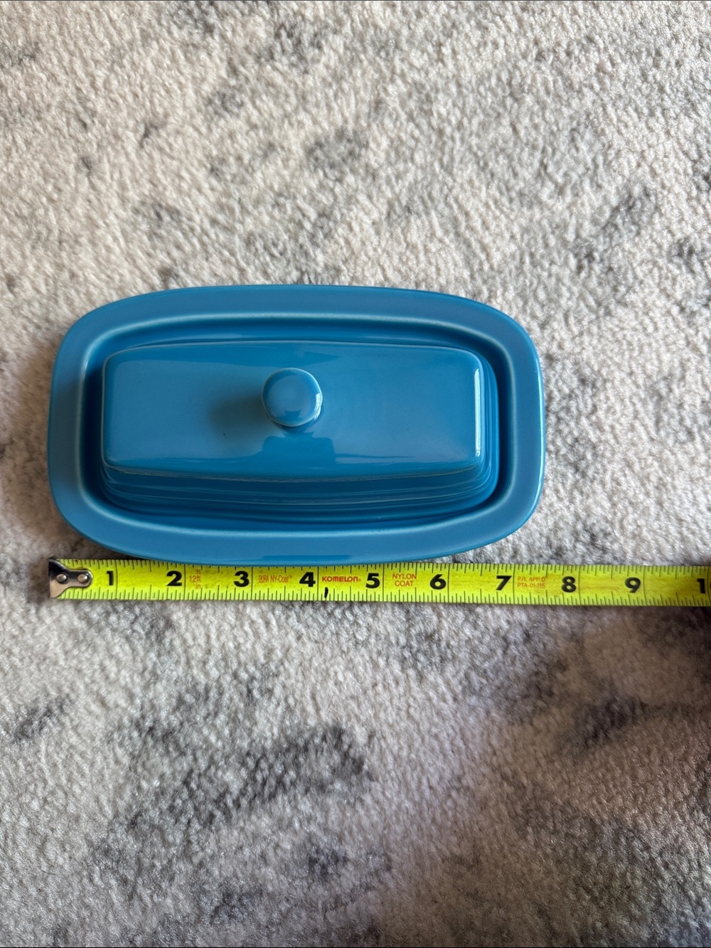 Fiesta Peacock Butter Dish with Lid - Picture 4 of 5